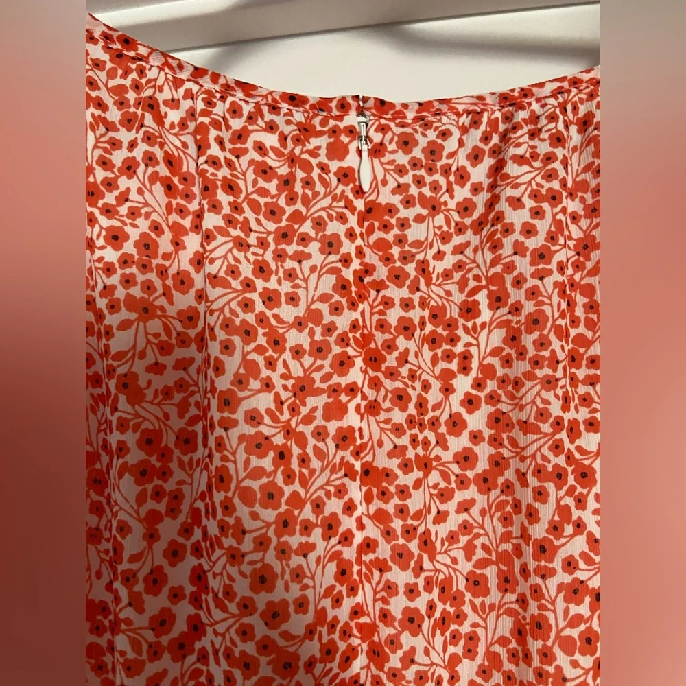 J. Crew Coral Floral Midi Dress - Picture 4 of 8